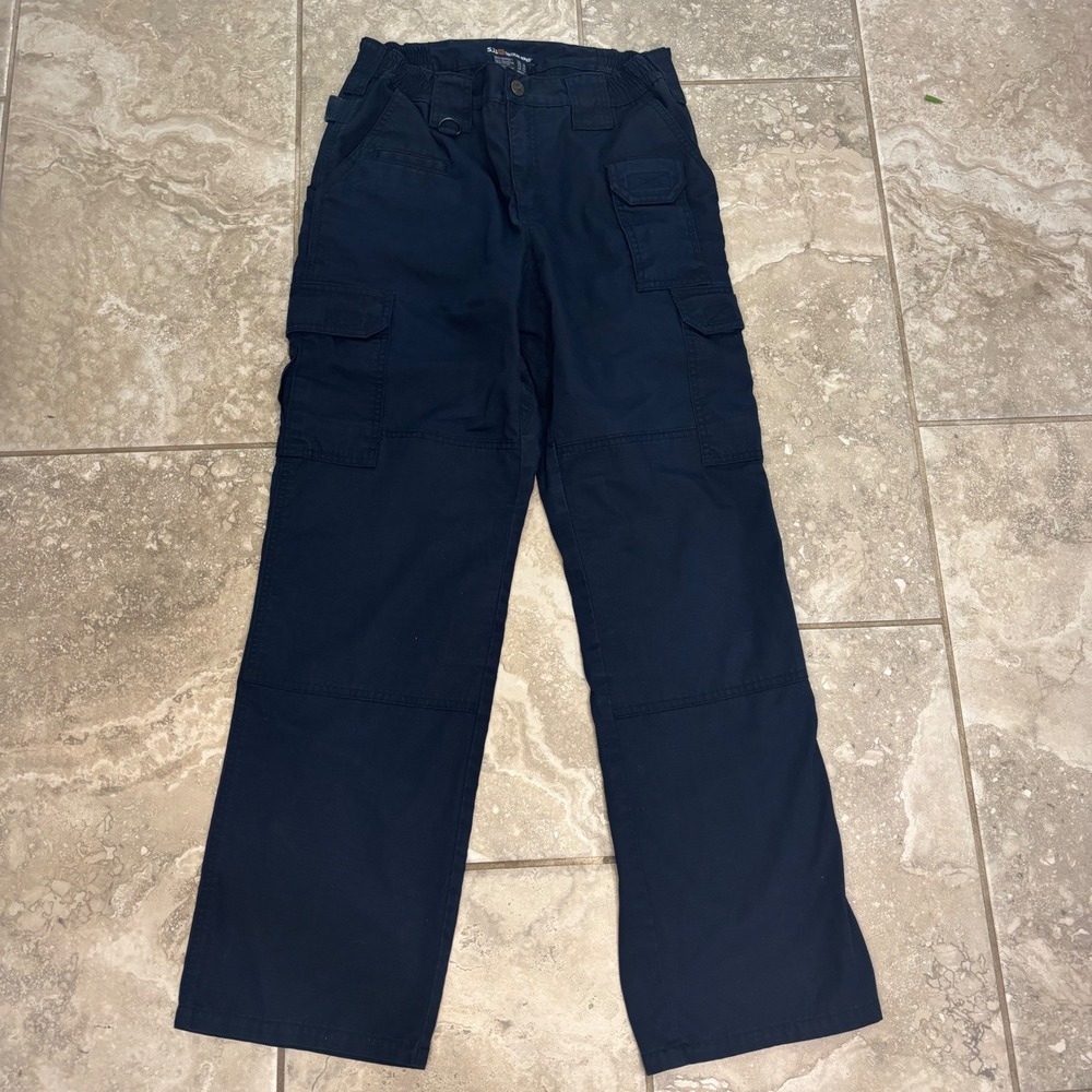 5.11 Tactical Series Womens Navy Blue Ripstop Cargo Pants Size 6 Regular TAC-143
